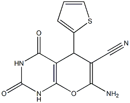 7-amino-2,4-dioxo-5-(2-thienyl)-1,3,4,5-tetrahydro-2H-pyrano[2,3-d]pyrimidine-6-carbonitrile|