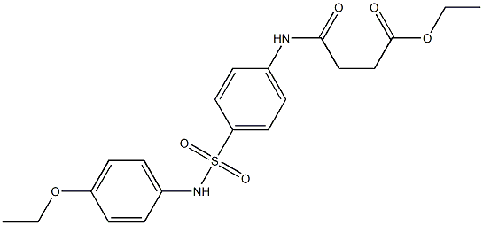 ethyl 4-{4-[(4-ethoxyanilino)sulfonyl]anilino}-4-oxobutanoate 结构式