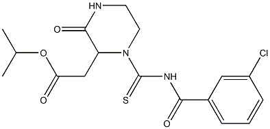 isopropyl 2-(1-{[(3-chlorobenzoyl)amino]carbothioyl}-3-oxo-2-piperazinyl)acetate