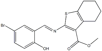 methyl 2-{[(E)-(5-bromo-2-hydroxyphenyl)methylidene]amino}-4,5,6,7-tetrahydro-1-benzothiophene-3-carboxylate