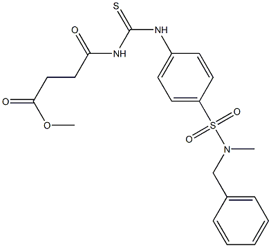 methyl 4-{[(4-{[benzyl(methyl)amino]sulfonyl}anilino)carbothioyl]amino}-4-oxobutanoate Struktur