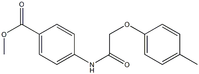 methyl 4-{[2-(4-methylphenoxy)acetyl]amino}benzoate Struktur