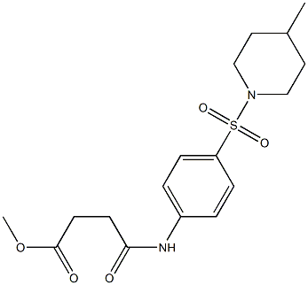 methyl 4-{4-[(4-methyl-1-piperidinyl)sulfonyl]anilino}-4-oxobutanoate Structure