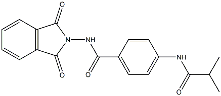 N-(1,3-dioxo-1,3-dihydro-2H-isoindol-2-yl)-4-(isobutyrylamino)benzamide Struktur