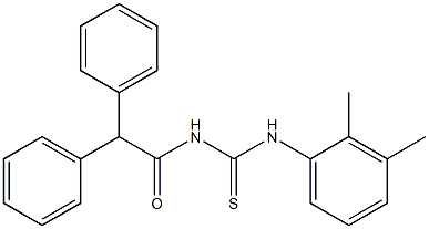 N-(2,3-dimethylphenyl)-N'-(2,2-diphenylacetyl)thiourea 结构式