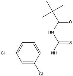 N-(2,4-dichlorophenyl)-N'-(2,2-dimethylpropanoyl)thiourea 化学構造式