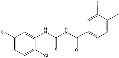 N-(2,5-dichlorophenyl)-N'-(3-iodo-4-methylbenzoyl)thiourea Structure