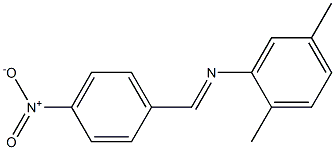 2,5-dimethyl-N-[(E)-(4-nitrophenyl)methylidene]aniline 化学構造式