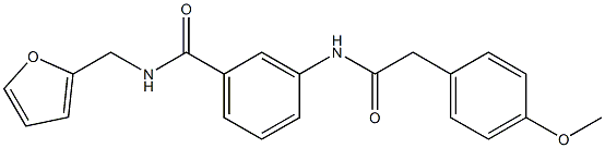 N-(2-furylmethyl)-3-{[2-(4-methoxyphenyl)acetyl]amino}benzamide Structure