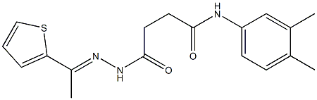 N-(3,4-dimethylphenyl)-4-oxo-4-{2-[(E)-1-(2-thienyl)ethylidene]hydrazino}butanamide 结构式