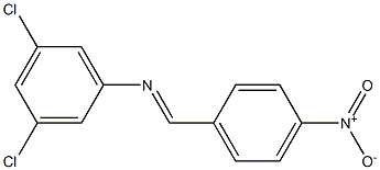 3,5-dichloro-N-[(E)-(4-nitrophenyl)methylidene]aniline 化学構造式