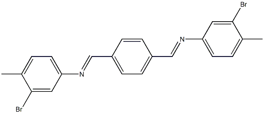 3-bromo-N-[(E)-(4-{[(3-bromo-4-methylphenyl)imino]methyl}phenyl)methylidene]-4-methylaniline Structure