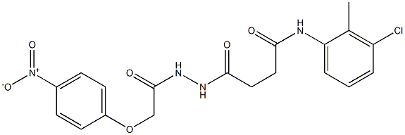 N-(3-chloro-2-methylphenyl)-4-{2-[2-(4-nitrophenoxy)acetyl]hydrazino}-4-oxobutanamide