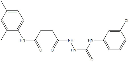 N-(3-chlorophenyl)-2-[4-(2,4-dimethylanilino)-4-oxobutanoyl]-1-hydrazinecarboxamide Structure