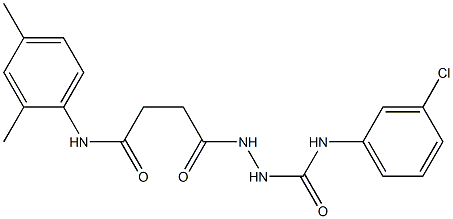 N-(3-chlorophenyl)-2-[4-(2,4-dimethylanilino)-4-oxobutanoyl]-1-hydrazinecarboxamide 化学構造式