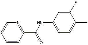 N-(3-fluoro-4-methylphenyl)-2-pyridinecarboxamide,,结构式