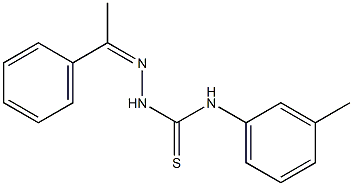 N-(3-methylphenyl)-2-[(Z)-1-phenylethylidene]-1-hydrazinecarbothioamide Struktur