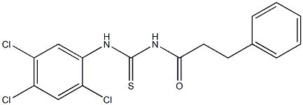 N-(3-phenylpropanoyl)-N'-(2,4,5-trichlorophenyl)thiourea Structure