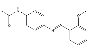 N-(4-{[(E)-(2-ethoxyphenyl)methylidene]amino}phenyl)acetamide Structure