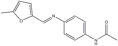 N-(4-{[(E)-(5-methyl-2-furyl)methylidene]amino}phenyl)acetamide Structure