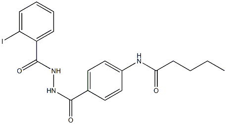 N-(4-{[2-(2-iodobenzoyl)hydrazino]carbonyl}phenyl)pentanamide Struktur