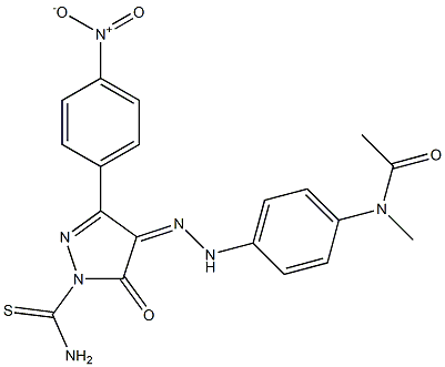 N-(4-{2-[1-(aminocarbothioyl)-3-(4-nitrophenyl)-5-oxo-1,5-dihydro-4H-pyrazol-4-ylidene]hydrazino}phenyl)-N-methylacetamide|