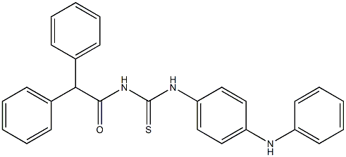 N-(4-anilinophenyl)-N'-(2,2-diphenylacetyl)thiourea,,结构式