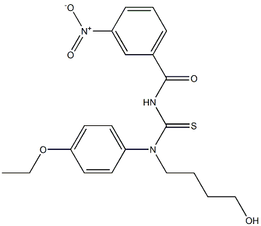 N-(4-ethoxyphenyl)-N-(4-hydroxybutyl)-N'-(3-nitrobenzoyl)thiourea Structure