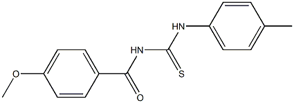 N-(4-methoxybenzoyl)-N'-(4-methylphenyl)thiourea Struktur