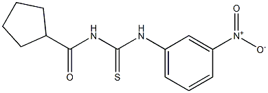 N-(cyclopentylcarbonyl)-N'-(3-nitrophenyl)thiourea,,结构式