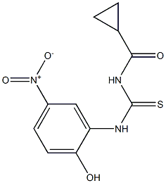 N-(cyclopropylcarbonyl)-N'-(2-hydroxy-5-nitrophenyl)thiourea 化学構造式