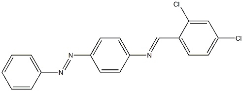 N-[(E)-(2,4-dichlorophenyl)methylidene]-N-{4-[(E)-2-phenyldiazenyl]phenyl}amine Structure