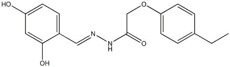 N'-[(E)-(2,4-dihydroxyphenyl)methylidene]-2-(4-ethylphenoxy)acetohydrazide 结构式