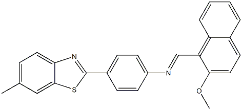 N-[(E)-(2-methoxy-1-naphthyl)methylidene]-N-[4-(6-methyl-1,3-benzothiazol-2-yl)phenyl]amine