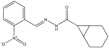 N'-[(E)-(2-nitrophenyl)methylidene]bicyclo[4.1.0]heptane-7-carbohydrazide 化学構造式