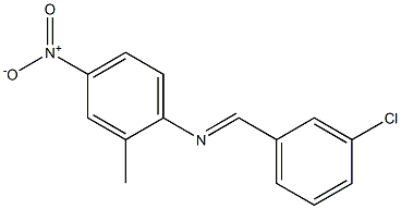 N-[(E)-(3-chlorophenyl)methylidene]-N-(2-methyl-4-nitrophenyl)amine Structure