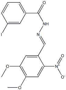 N'-[(E)-(4,5-dimethoxy-2-nitrophenyl)methylidene]-3-iodobenzohydrazide 结构式