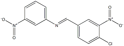 N-[(E)-(4-chloro-3-nitrophenyl)methylidene]-N-(3-nitrophenyl)amine,,结构式