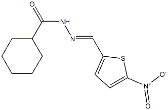 N'-[(E)-(5-nitro-2-thienyl)methylidene]cyclohexanecarbohydrazide Structure