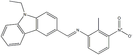 N-[(E)-(9-ethyl-9H-carbazol-3-yl)methylidene]-N-(2-methyl-3-nitrophenyl)amine 结构式