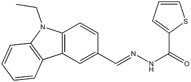 N'-[(E)-(9-ethyl-9H-carbazol-3-yl)methylidene]-2-thiophenecarbohydrazide Struktur