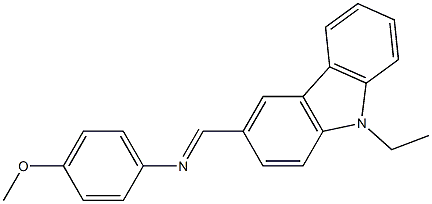 N-[(E)-(9-ethyl-9H-carbazol-3-yl)methylidene]-N-(4-methoxyphenyl)amine Structure