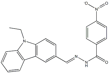 N'-[(E)-(9-ethyl-9H-carbazol-3-yl)methylidene]-4-nitrobenzohydrazide Structure