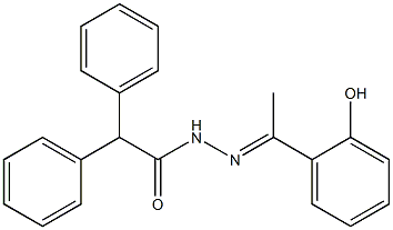 N'-[(E)-1-(2-hydroxyphenyl)ethylidene]-2,2-diphenylacetohydrazide,,结构式