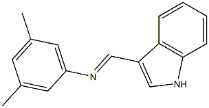 N-(3,5-dimethylphenyl)-N-[(E)-1H-indol-3-ylmethylidene]amine 结构式