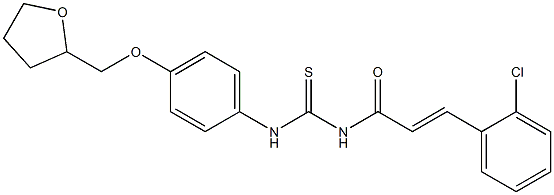 N-[(E)-3-(2-chlorophenyl)-2-propenoyl]-N'-[4-(tetrahydro-2-furanylmethoxy)phenyl]thiourea