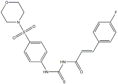 N-[(E)-3-(4-fluorophenyl)-2-propenoyl]-N'-[4-(4-morpholinylsulfonyl)phenyl]thiourea|