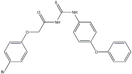 N-[2-(4-bromophenoxy)acetyl]-N'-(4-phenoxyphenyl)thiourea Struktur