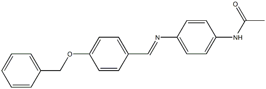 N-[4-({(E)-[4-(benzyloxy)phenyl]methylidene}amino)phenyl]acetamide,,结构式