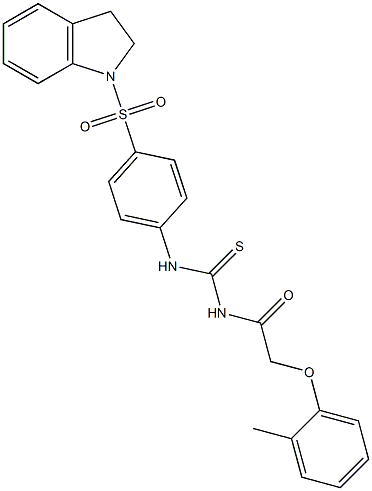 N-[4-(2,3-dihydro-1H-indol-1-ylsulfonyl)phenyl]-N'-[2-(2-methylphenoxy)acetyl]thiourea